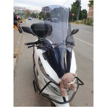 Motoros Honda Pcx 125 Ön Cam 2018 2020 Modellere Uyar 83CM  Açıkfüme Renk   4mm Uzun ve Geniş