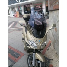 Motoros Piaggio X9  Ön Cam 2004 2007 Modellere Uyar 49CM Açıkfüme Renk   4mm Uzun Boylu