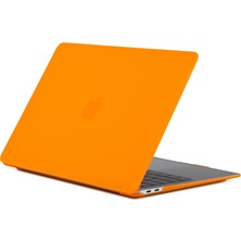 4U Sky MacBook Pro 14 Inç (2021) (A2442) Parmak Izi Önleyici Mat Pc Ön ve Arka Koruyucu Kılıf Turuncu (Yurt Dışından)