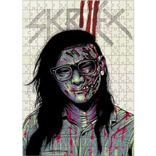 Ekart Ahşap Mdf Puzzle Yapboz Skrillex Rock Müzik 255 Parça 35*50 cm