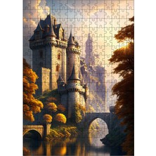 Ekart Ahşap Mdf Puzzle Yapboz Mistik Ormandaki Beyaz Şato 255 Parça 35*50 cm