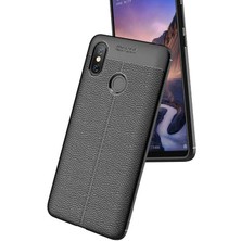 FUJİMAX Xiaomi Mi A2 Lite Kılıf Deri Görünümlü Ultra Korumalı Niss Telefon Kılıfı