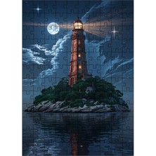 Tablomega Ahşap Mdf Puzzle Yapboz Deniz Feneri ve Ada 120 Parça 25*35 cm