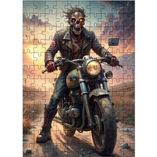 Tablomega Ahşap Mdf Puzzle Yapboz Motorcu Zombi 120 Parça 25*35 cm