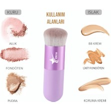 Demstar Professional Make-Up Luxury Kabuki Fondöten ve Allık Makyaj Fırçası Dm