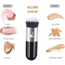 Demstar Professional Make-Up Luxury Kabuki Fondöten ve Allık Makyaj Fırçası Dm