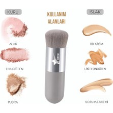 Demstar Professional Make-Up Luxury Kabuki Fondöten ve Allık Makyaj Fırçası Dm