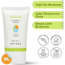 Orjena Aqua Uv Perfect Sun Gel Uv Işınlarına Karşı Koruma Sağlayan Nemlendirici Su Bazlı Güneş Kremi Spf50 Pa Vegan 50ml