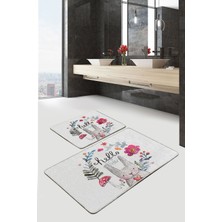 Chilai Home Hello Spring 2'li Set Banyo Paspası Klozet Takımı Djtbanyo