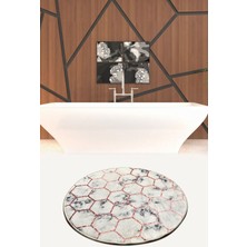 Chilai Home Honeycomb Djt Çap 100 Cm Banyo Halısı
