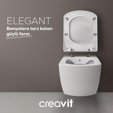 Creavit Elegant Kanalsız Asma Klozet, Creavit Yavaş Kapanan Kapak