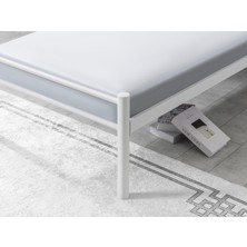 Evger K70 Beyaz Metal Karyola Tek Kişilik (90X190 Cm) Yataksız