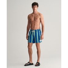 Gant Erkek Mavi Regular Fit Çizgili Mayo Şort 922416007.400