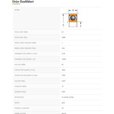 Timken 6205-2RS - 25X15X52 - Tımken