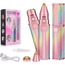 Blawless Simli Iki Başlıklı Kaş, Bıyık, Burun ve Yanak Tüy Alma Makinesi- Şık ve Taşınabilir Simli Epilatör USB Şarjlı