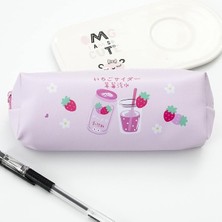 Tipbolan Heamor Kawaii Çilek Kalem Kutusu Kese Kutu Sevimli Anime Pembe Estetik Japon Çizgi Film Meyve Kırtasiye Düzenleyici Çanta Tutucu Taşınabilir Okul Malzemeleri Çilek Sütü - Çilek Içecek (Yurt Dışından)