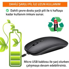 Upway Kablosuz 100MAH Şarjlı Pilli 2.4 Ghz Sessiz Bluetooth Mouse