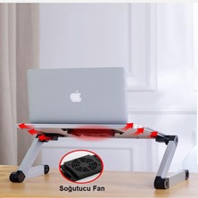 Upway Ayarlanabilir Katlanabilir Dizüstü Bilgisayar Masası Soğutucu Fanlı Macbook Stand