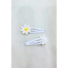 Petek Aksesuar 2 Adet Çocuk Papatya Yan Çıtçıt Toka