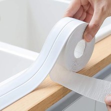 Beatitude 3.2m Banyo Küvet Mutfak Lavabo Su Sızdırmaz Bant Su Geçirmez Kenar Bandı Sızdırmazlık Beyaz Bant