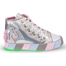 Kaptan Junior Ortopedik Unicorn Işıklı Kız Sneakers Balfk 500