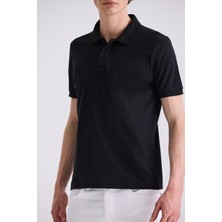 Siyah Slim Fit Polo Yaka T-Shirt