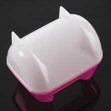 Sagrado Pembe Beyaz Küçük Hamster Banyo Kum Kafesi Pet Banyo 10 x 7 x 7 cm (Yurt Dışından)