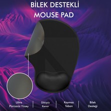 Active Team (23X19 CM) Bilek Destekli Memory Foam Mouse Pad, Ergonomik Kaymaz Hafızalı Köpük Mousepad