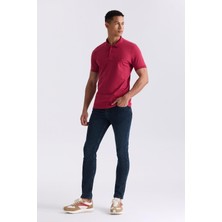 Gül Kurusu Slim Fit Polo Yaka T-Shirt