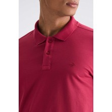 Gül Kurusu Slim Fit Polo Yaka T-Shirt