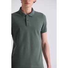Haki Slim Fit Polo Yaka T-Shirt