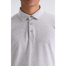 Gri Slim Fit Polo Yaka T-Shirt