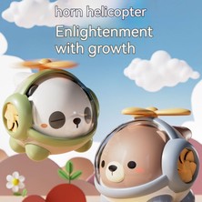 Ruiwen Trompet Kırmızı Panda Helikopter Bebek Düdük Döndürme Müzik Bebek Müzik Oyuncak (Yurt Dışından)