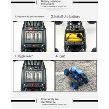 Ruiwen Uzaktan Kumandalı Oyuncak Araba Çarpışmaya Dayanıklı Akrobasi Arazi Aracı 2.4g Dört Tekerlekten Çekişli Yarış Çocuğu (Yurt Dışından)