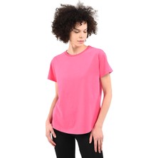 Icona2 Kadın Pembe Günlük Stil T-Shirt 24YKTL18D20-PMB