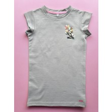 Dgk Collection Lacose Kız Çocuk Elbise Baskılı %100 Cotton Pike