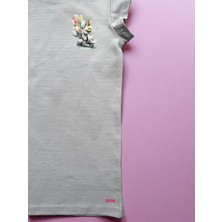 Dgk Collection Lacose Kız Çocuk Elbise Baskılı %100 Cotton Pike