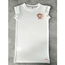 Dgk Collection Lacose Kız Çocuk Elbise Baskılı %100 Cotton Pike