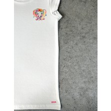 Dgk Collection Lacose Kız Çocuk Elbise Baskılı %100 Cotton Pike