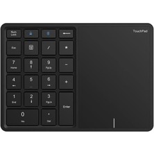 Coverzone Macbook Notebook Uyumlu Touchpad'li USB Dongle Kablosuz Numerik Klavye Tuş Takımı Mini Numpad Ultra Ince Kablosuz Şarjlı 22 Tuşlu Mini Rakam Klavyesi BT14