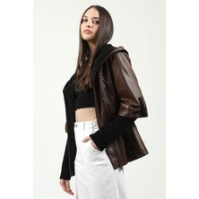 Dericlub YB2162 Gerçek Deri Kadın Kaban