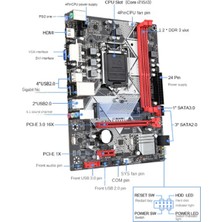 Kigiwaa B75-H Masaüstü Bilgisayar Anakartı LGA1155 Usb3.0 Desteği 16 Gb'a Kadar Ddr3 Ram Yuvaları PCL-E3.016X Gigabit Lan Kartı (Yurt Dışından)