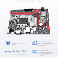 Kigiwaa B75-H Masaüstü Bilgisayar Anakartı LGA1155 Usb3.0 Desteği 16 Gb'a Kadar Ddr3 Ram Yuvaları PCL-E3.016X Gigabit Lan Kartı (Yurt Dışından)