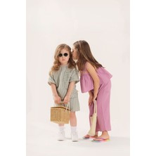 Miela Kids Flouncy Müslin Crop Set - Fuşya