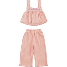 Miela Kids Flouncy Müslin Crop Set - Salmon