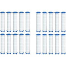 Kigiwaa Sert Su Için 20 Adet Yedek Duş Filtresi - Klor ve Florürü Gidermek Için Yüksek Çıkışlı Duş Suyu Filtresi (Yurt Dışından)