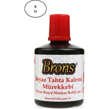 Brons Tahta Kalem Mürekkebi Kırmızı 100 cc 6'lı
