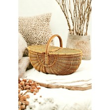 Naturel Home Bohem Kare Rattan Çatallık ve Kaşıklık, Iskandinav, Modern