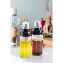 Krm Home 2'Li Set Cam Yağdanlık Sirkelik Sosluk Sızdırmaz Akıllı Kapak 245 Ml