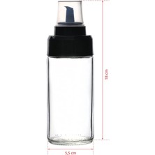 Krm Home 2'Li Set Cam Yağdanlık Sirkelik Sosluk Sızdırmaz Akıllı Kapak 245 Ml